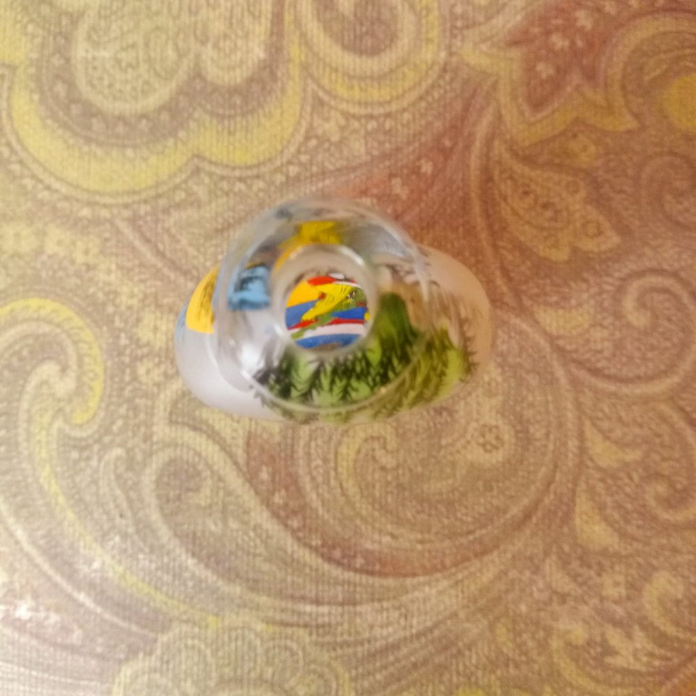 Reverse Hand Painted Chinese Glass Snuff Bottle Two Sided no cork - Picture 3 of 8